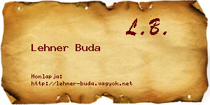 Lehner Buda névjegykártya